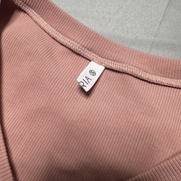 Reoria Dusty Rose Body Suit Small Leg O Mutton Sleeve Victorian Chic Ribbed Fem - Picture 9 of 10